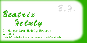 beatrix helmly business card